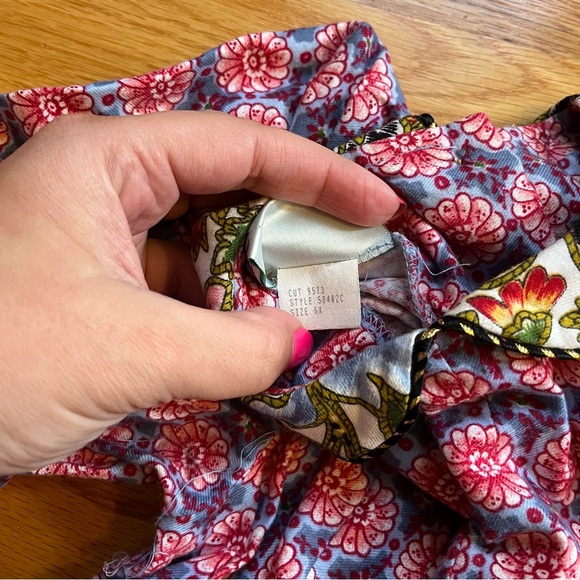 Mousefeathers vintage floral patterned collared dress size 6X - Picture 4 of 5